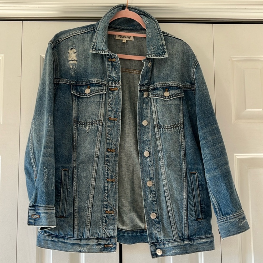 EUC Madewell Oversize Trucker Jean Jacket